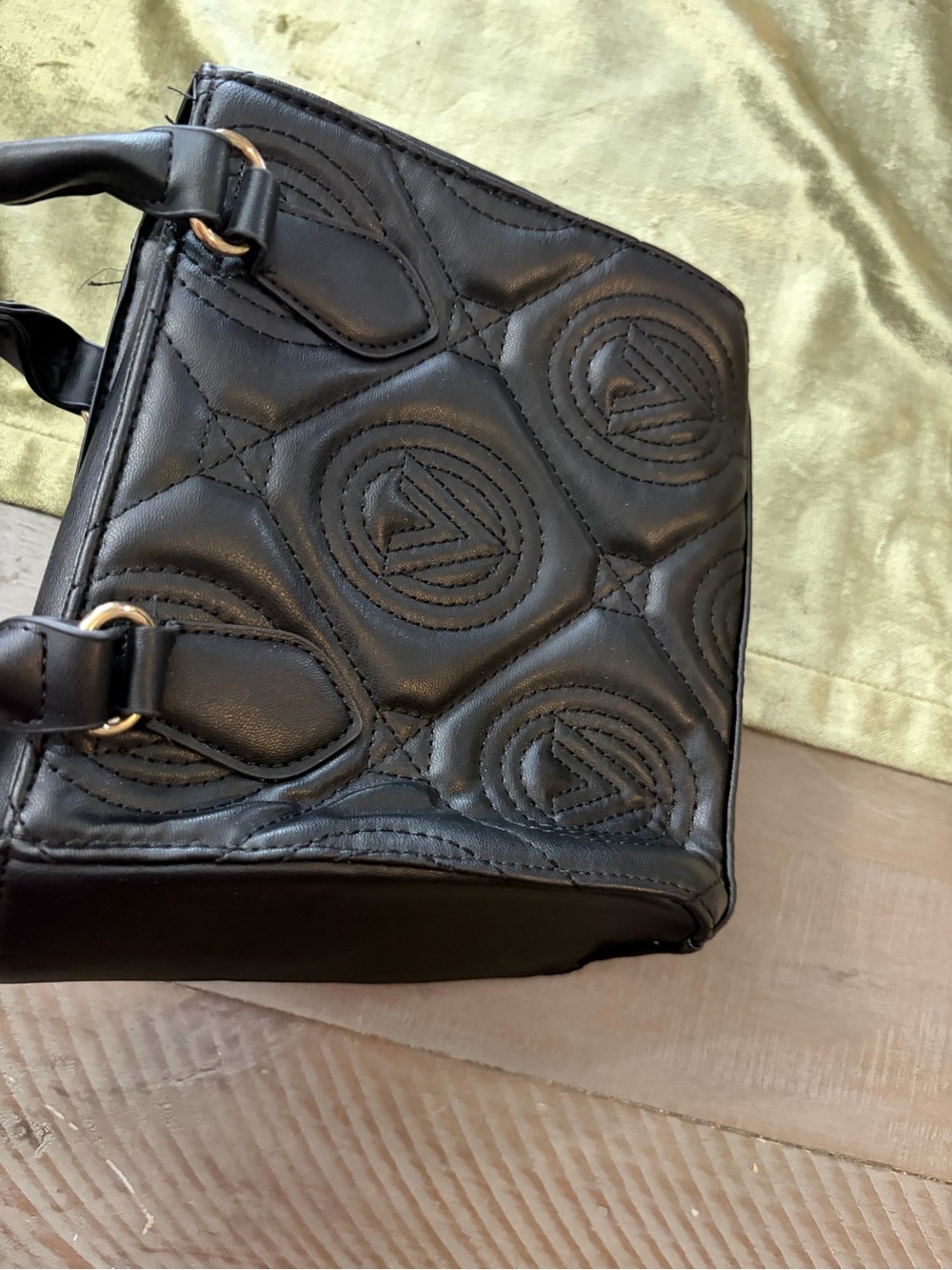 Victoria's Secret Black Quilted Satchel with Gold Hardware - Picture 11 of 11